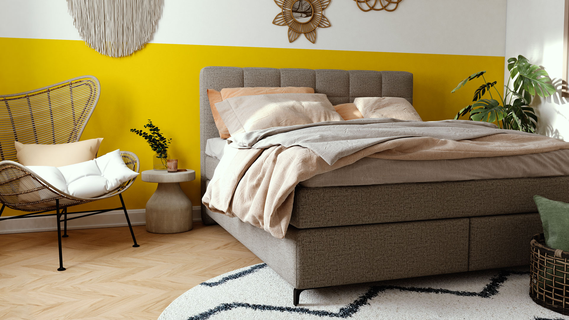 vito Nice Boxspringbett Schlafzimmer mit vito Nice Boxspringbett