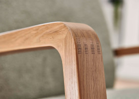 Sessel vito HANTJA in Thyme, Eiche lackiert