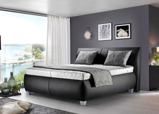 Polsterbett vito MELODY PLUS in schwarz
