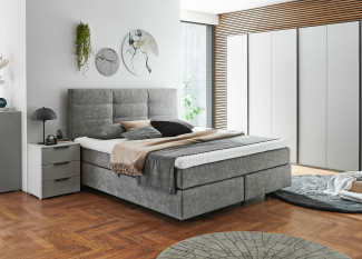 Boxspringbett vito ASETTO in silver