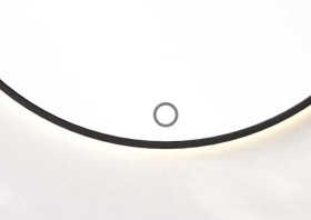 LED Spiegelpaneel rund, 80cm vito Caribu in Eiche Gustavson