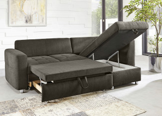 Schlafsofa vito SYSTEMO in Korpus+Sitz Anthrazit/ RüKi Kati Cherry