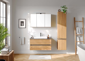 Hochschrank ohne Deckel, 40cm vito Caribu in Eiche Gustavson