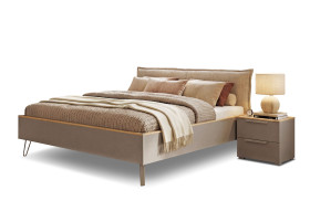 Bettanlage vito Mentira in beige / Asteiche