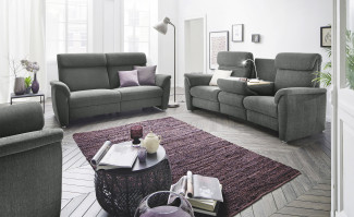 Trapezsofa vito VOLLEY in stone