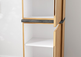 Hochschrank ohne Deckel, 40cm vito Caribu in Eiche Gustavson