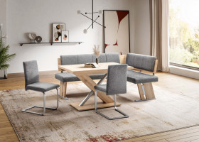 Freischwinger vito ELIMO in grau, Edelstahl