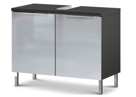 Waschtischunterschrank vito CORUS in Graphit, Silbergrau