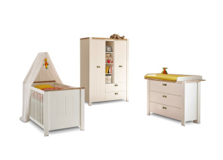 Babyzimmer vito BONNY in weiß - braun