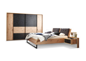 Schlafzimmer vito SPIEZ in artisan eiche - terra mater schwarz