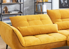 Longchairgarnitur vito TICONA PLUS in mustard
