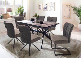 Stuhl vito HOMER in cappuccino, anthrazit