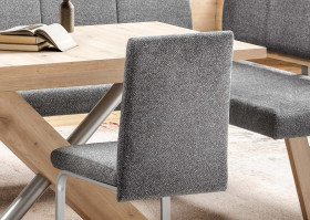 Freischwinger vito ELIMO in grau, Edelstahl