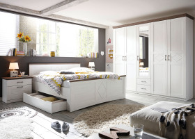 Schlafzimmer vito COUNTRY in anderson Pinie - trüffel