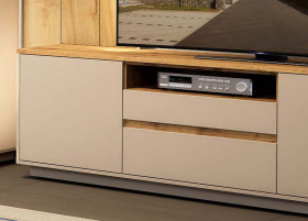 Wohnwand vito Fiesta in Kaschmir, Eiche Altholz