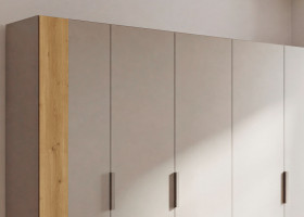 Drehtürenschrank 5-trg vito Mentira in beige / Asteiche