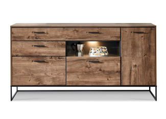 Sideboard vito SWEEP in Haveleiche Cognac, graphit