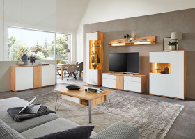 Sideboard vito Berghe in Tonweiss matt, Balkenbuche (NB)