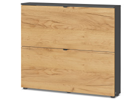 Schuhschrank vito RENELL in graphit, Navarra Eiche