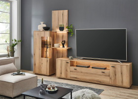 Wohnwand vito Allow in Eiche Evoke