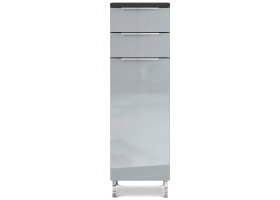 Hochschrank vito CORUS in Graphit, Silbergrau