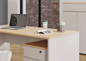 Schreibtisch vito Lapito in Lindberg Eiche / Kaschmir