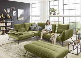 Eckgarnitur vito TICONA PLUS in olive